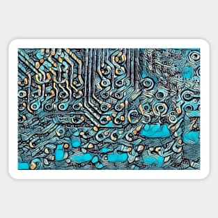 Abstract Circuit Board Texture Sticker